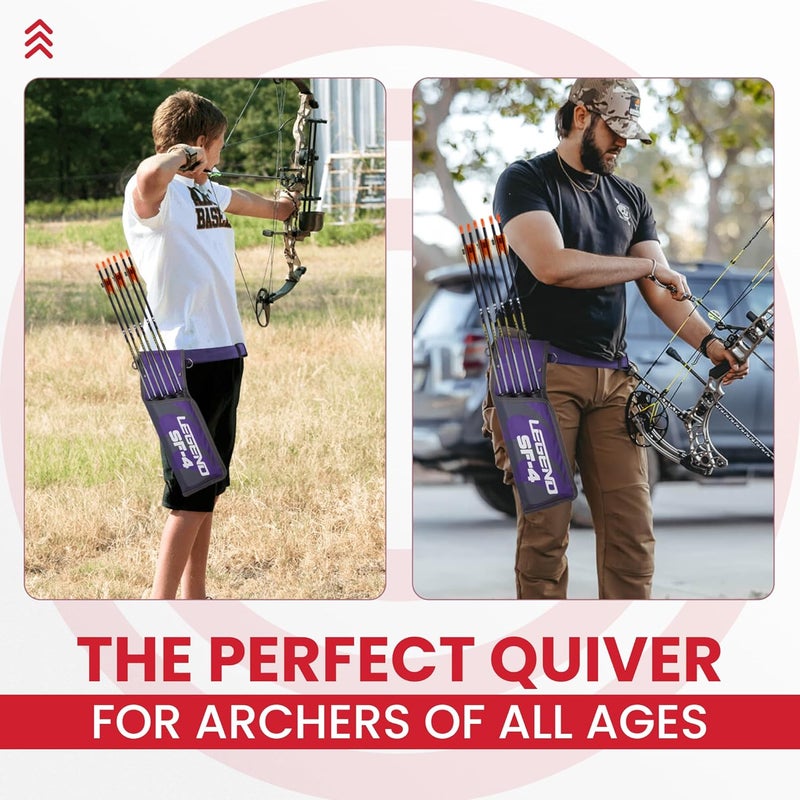Legend SF4 Hip Quiver for Arrows -vBeginner-Friendly Right-Handed Arrow Quiver with 3 Arrow Tubes, Durable Archery Quiver with Adjustable Belt Strap, Waist Quiver Arrow Holder for Target Shooting - Image 5